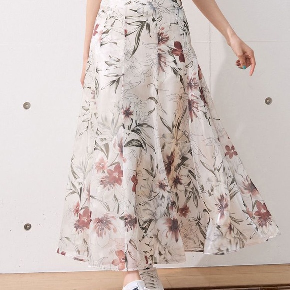 Mercuryduo Floral Flare maxi skirt - Picture 5 of 10